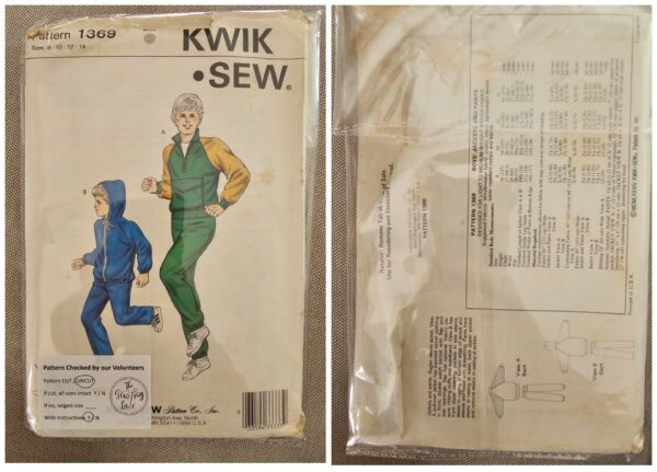 Pattern: Kwik Sew #1369 Boys Jacket & Pants. (Size 8-14)