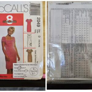 Pattern: (1999) McCalls # Womens Dress. (Size 12-16)