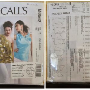 Pattern: (2012) McCalls #M6562 Womens Lined Top. (Size 4-12)