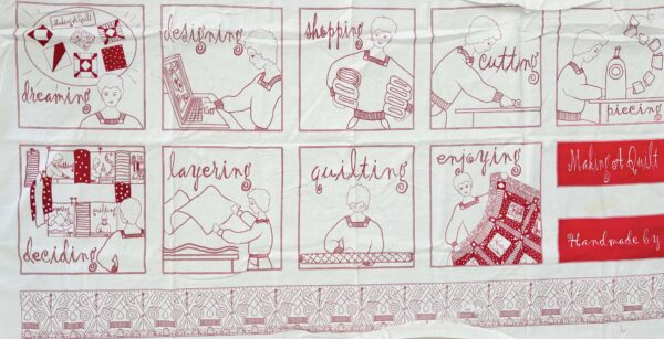 'Making a Quilt' Quilting Cotton Panel by Moda. (110cm x 85cm) - see description