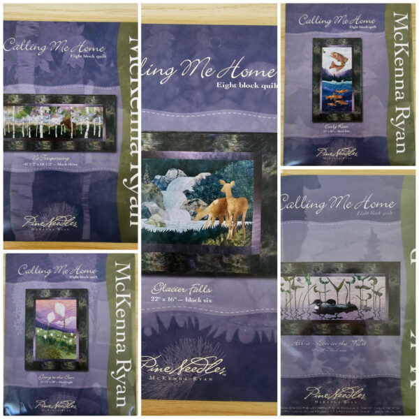 "Calling Me Home" quilt pattern collection by McKenna Ryan for Pine Needles (Blocks 3,4,6,7,8)